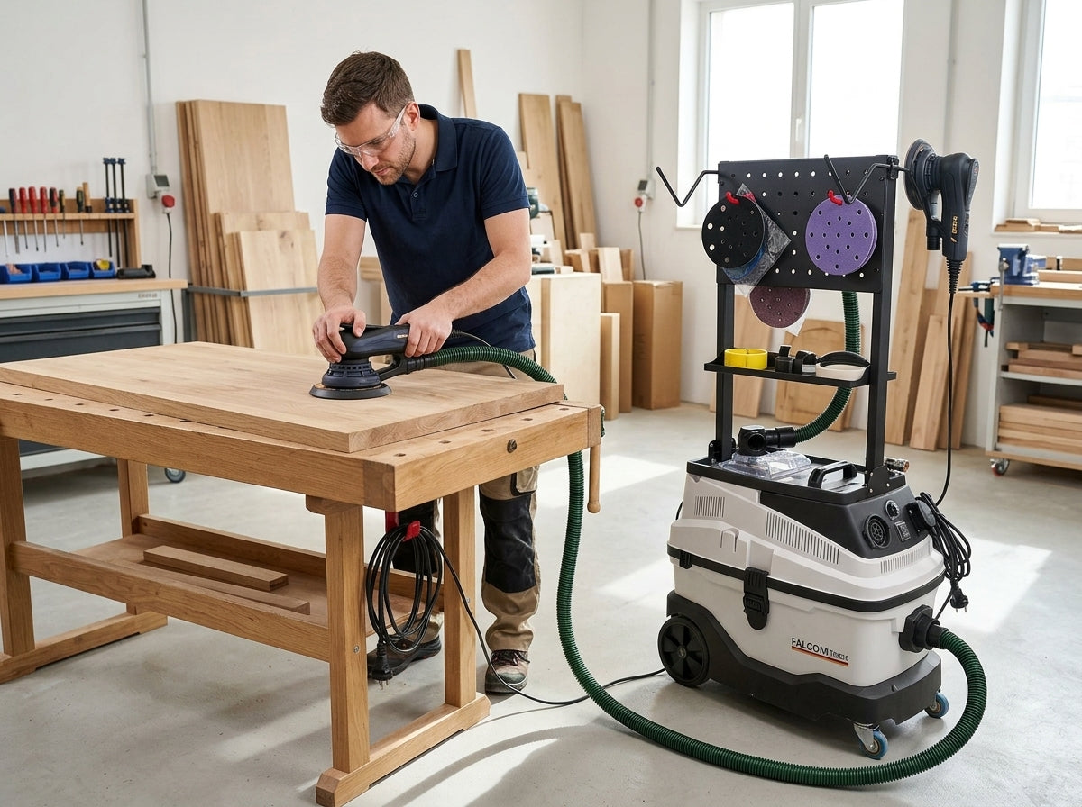 Levigatrice Orbitale con Aspirapolvere Industriale Intelligente – Kit Completo