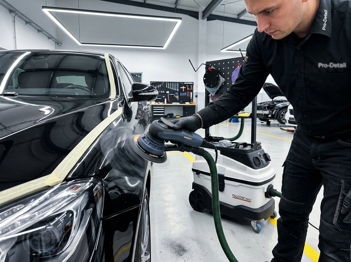 Levigatrice Orbitale con Aspirapolvere Industriale Intelligente – Kit Completo