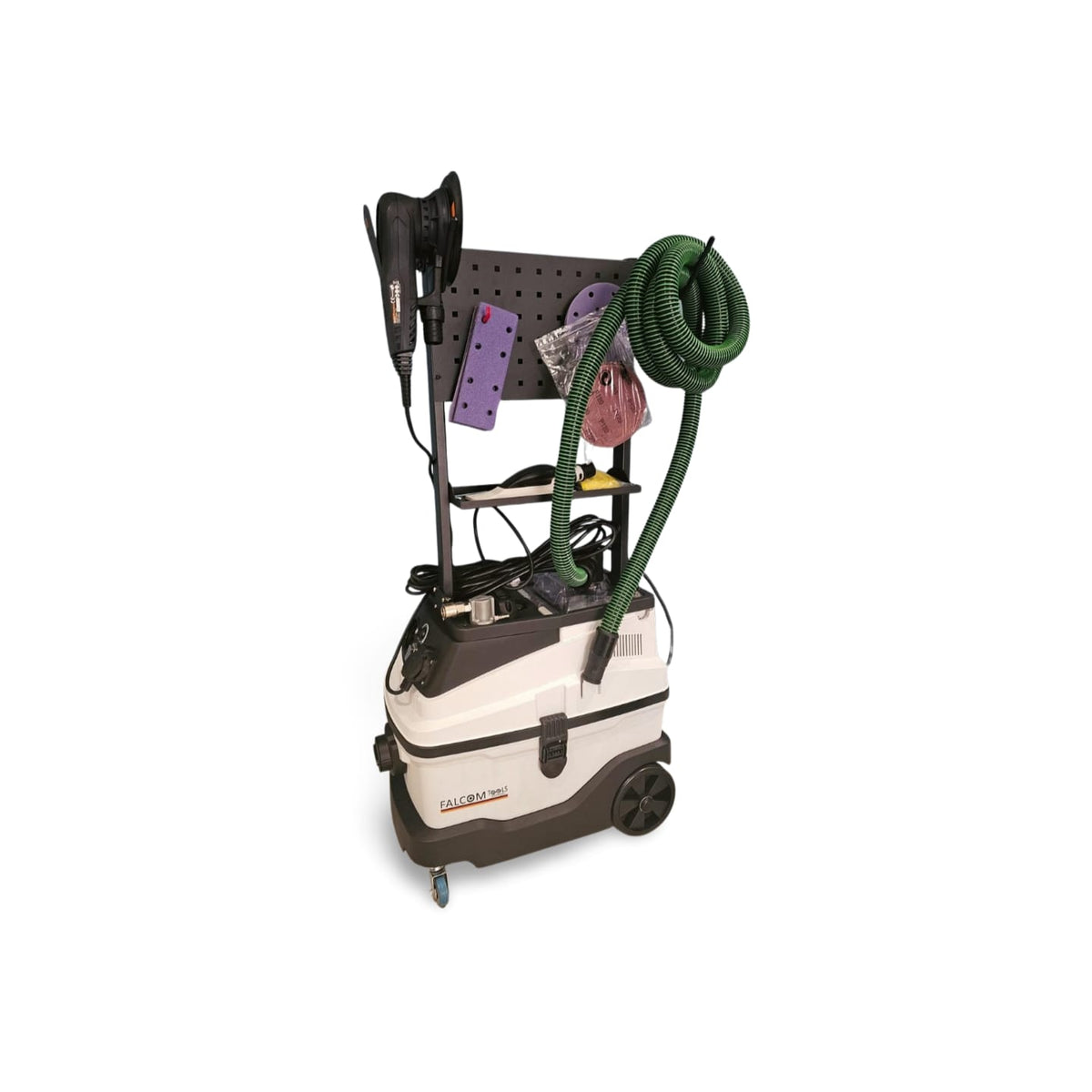 Levigatrice Orbitale con Aspirapolvere Industriale Intelligente – Kit Completo
